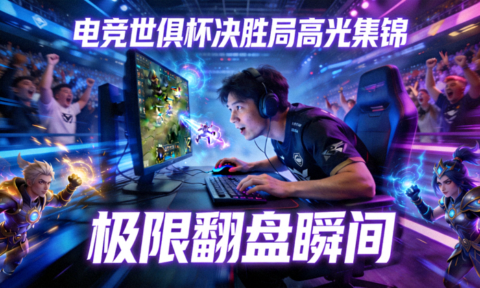 电竞世俱杯决胜局高光集锦视频封面，选手极限翻盘瞬间